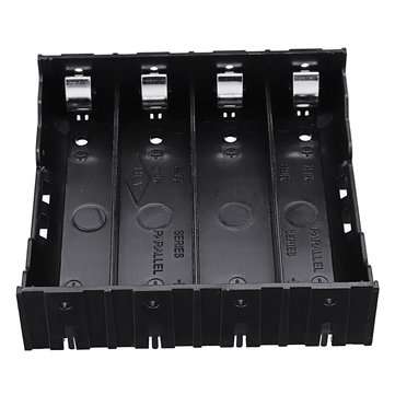 10pcs 4 Slots 18650 Battery Holder Plastic Case Storage Box for 4*3.7V 18650 Lithium Battery with 8P