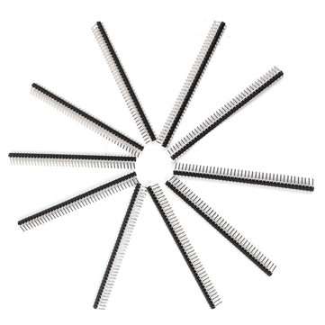 10pcs 40 Pin 2.54mm Single Row Pin Header Curved Needle For Arduino - products that work with offici