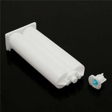 10Pcs 50ml Epoxy Resin Gun Adhesive Cartridge 1:1 Ratio Dispenser with 20pcs Pistons