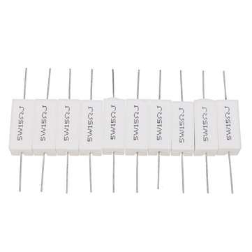 10pcs 5W 15 ohm 15R Ceramic Cement Resistor