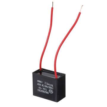10pcs CBB61 450V 2.5uf Starting Capacitance AC Fan Capacitor CBB Motor Run Capacitor 450V 2.5F