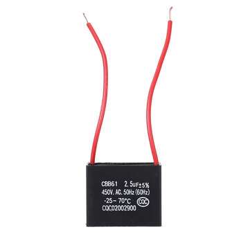 10pcs CBB61 450V 2.5uf Starting Capacitance AC Fan Capacitor CBB Motor Run Capacitor 450V 2.5F