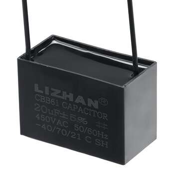 10pcs CBB61 450V 20uf Starting Capacitance AC Fan Capacitor CBB Motor Run Capacitor 450V 20F