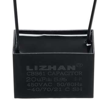 10pcs CBB61 450V 20uf Starting Capacitance AC Fan Capacitor CBB Motor Run Capacitor 450V 20F