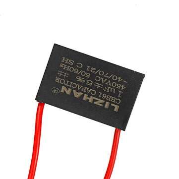 10pcs CBB61 450V 1uf Starting Capacitance AC Fan Capacitor CBB Motor Run Capacitor 450V 1F