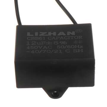 10pcs CBB61 450V 12uf Starting Capacitance AC Fan Capacitor CBB Motor Run Capacitor  450V 12F