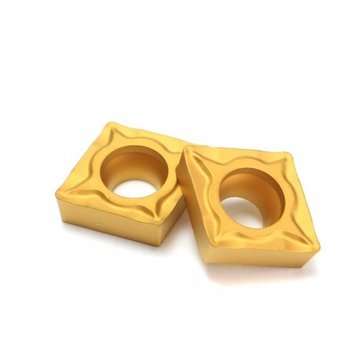 10pcs CCMT060204-HM YBC251 Carbide Insert Titanium Coated Carbide Blade Cutter