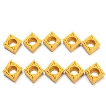 10pcs CCMT060204-HM YBC251 Carbide Insert Titanium Coated Carbide Blade Cutter