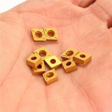 10pcs CCMT060204-HM YBC251 Carbide Insert Titanium Coated Carbide Blade Cutter
