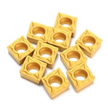 10pcs CCMT060204-HM YBC251 Carbide Insert Titanium Coated Carbide Blade Cutter