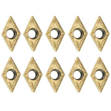 10Pcs DCMT070204 US735 DCMT21.51 Carbide Inserts for Lathe Turning Tool