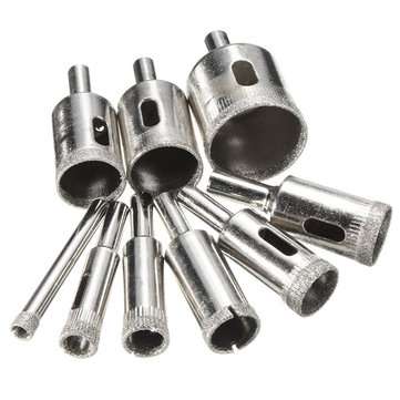 10pcs Diamond Hole Saw Drill Bit Set 6mm-30mm Tile Ceramic Glass Porcelain Marble Hole Saw Cutter