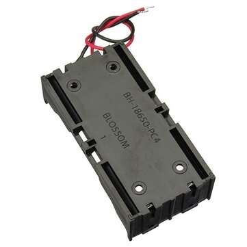 10pcs DIY DC 7.4V 2 Slot Double Series 18650 Battery Holder Battery Box With 2 Leads ROHS Certificat