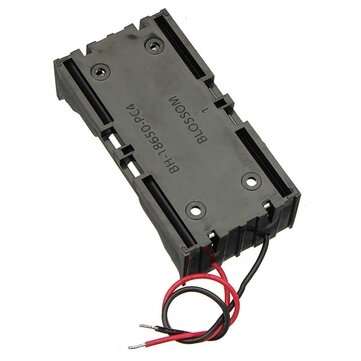 10pcs DIY DC 7.4V 2 Slot Double Series 18650 Battery Holder Battery Box With 2 Leads ROHS Certificat