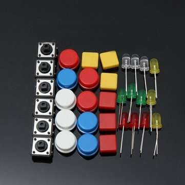 10Pcs Electronic Parts Component Resistor Switch Button Kit