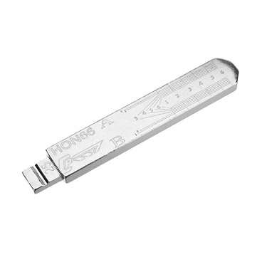 10pcs Engraved Line Key for 2 in 1 LiShi HON66 Scale Shearing Teeth Blank Key NO.25 For HONDA BYD/Fo