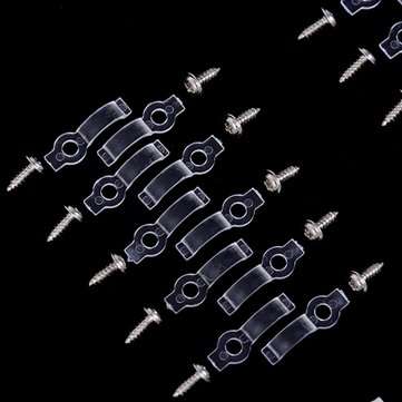10PCS Fixed Silicon Clip for 8mm Waterproof 3528 3014 5050 LED Strip Light Bracket Clamp with Screws