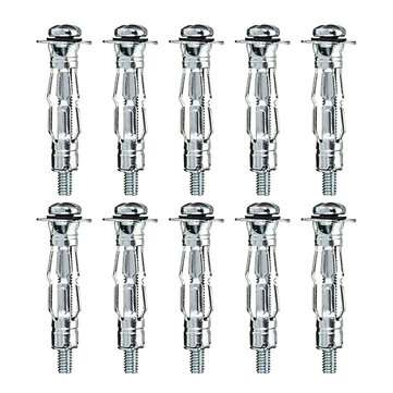 10pcs M4 x 32 Plasterboard Cavity Wall Anchor Heavy Duty Hollow Metal Plug Fixing Screw