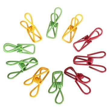 10pcs Metal Clothes Peg Laundry Washing Line Hanger Paper Photos Clip