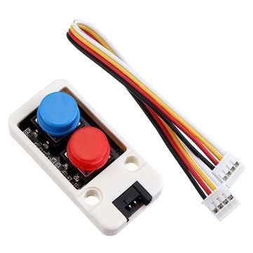 10pcs Mini Dual Push Button Switch Unit with GROVE Port Cable Connector Compatible with FIRE /M5GO E