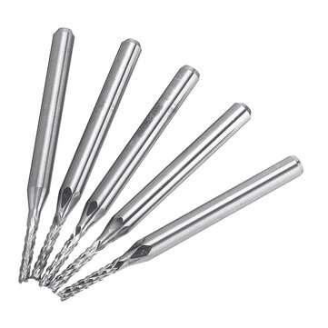 10pcs Milling Cutter 5ps 1.5mm End Mill and 5pcs Double Flutes 3.175x17mm Milling Cutter