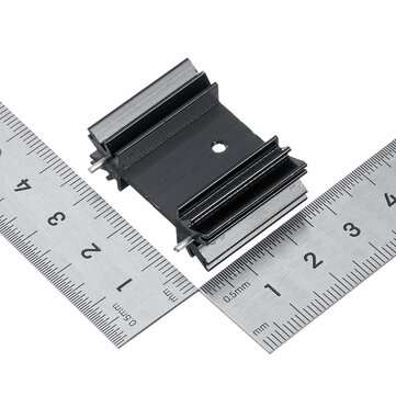 10Pcs MOS Tube Heat Sink Triode Heat Sink TO-220 Heat Sink Aluminum Heat Sink 25mmx34mmx12mm