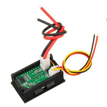 10pcs nMini Digital Voltmeter Ammeter DC 100V 10A Voltmeter Current Meter Tester Blue+Red Dual LED D
