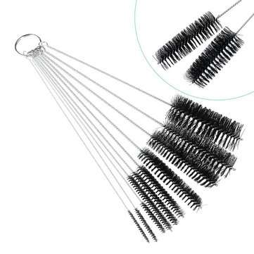 10Pcs Nylon Tube Brush Set Cleaning Brush Set for Drinking Straws Glasses Keyboards Jewelry Cleaning