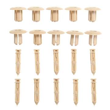 10pcs Plastic Rivet Trim Panel Car Fastener Clip Door Beige For VOLVO C70/S60/S80/V70