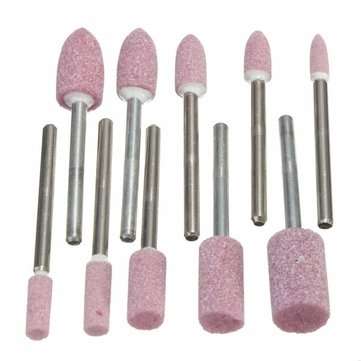 10Pcs Polishing Grinding Wheel Conical/Cylindrical Mixed Small Grinding Head