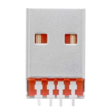 10PCS Positive And Negative Plug USB 4p Board End Male Sink Board SMT Double-Sided Plug Two Straight
