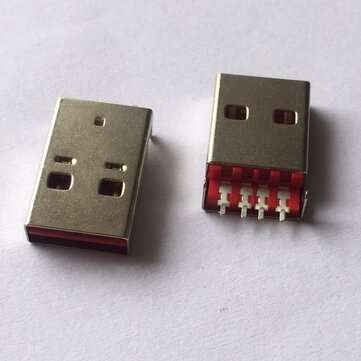 10PCS Positive And Negative Plug USB 4p Board End Male Sink Board SMT Double-Sided Plug Two Straight