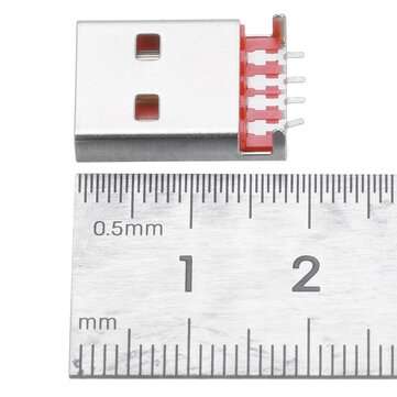 10PCS Positive And Negative Plug USB 4p Board End Male Sink Board SMT Double-Sided Plug Two Straight