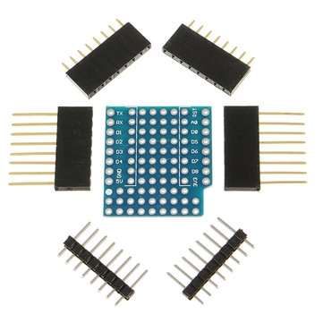 10Pcs ProtoBoard Shield Expansion Board For D1 Mini Double Sided Perf Board Compatible