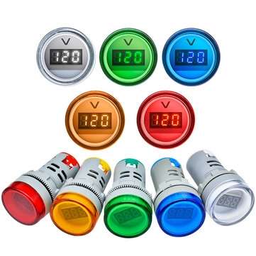 10pcs Red 22MM AD16 AD16-22DSV Type AC 60-500V Mini Voltage Meter LED Digital Display AC Voltmeter I