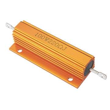 10pcs RX24 100W 220R 220RJ Metal Aluminum Case High Power Resistor Golden Metal Shell Case Heatsink