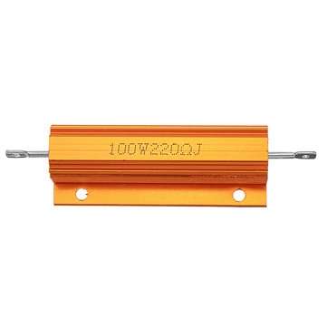10pcs RX24 100W 220R 220RJ Metal Aluminum Case High Power Resistor Golden Metal Shell Case Heatsink