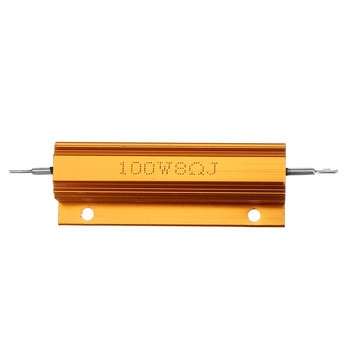 10pcs RX24 100W 8R 8RJ Metal Aluminum Case High Power Resistor Golden Metal Shell Case Heatsink Resi