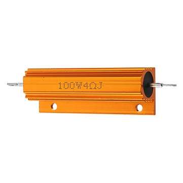 10pcs RX24 100W 4R 4RJ Metal Aluminum Case High Power Resistor Golden Metal Shell Case Heatsink Resi