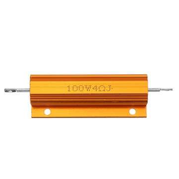 10pcs RX24 100W 4R 4RJ Metal Aluminum Case High Power Resistor Golden Metal Shell Case Heatsink Resi