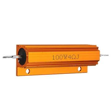 10pcs RX24 100W 4R 4RJ Metal Aluminum Case High Power Resistor Golden Metal Shell Case Heatsink Resi
