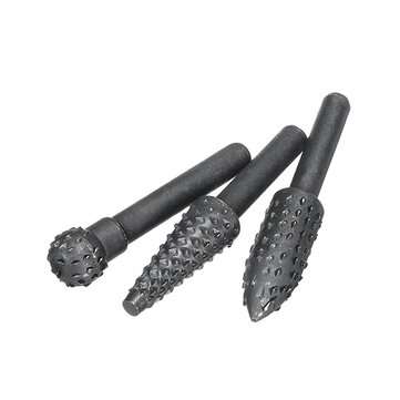 10Pcs Rotary File Rasp Set 6mm Shank Rotary Files Burr Cutters Woodworking Carving Bits