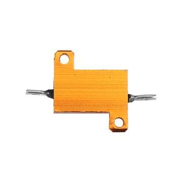 10pcs RX24 10W 1R 1RJ Metal Aluminum Case High Power Resistor Golden Metal Shell Case Heatsink Resis