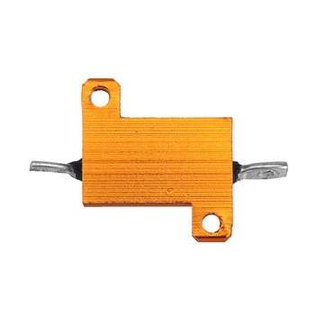 10pcs RX24 10W 10R 10RJ Metal Aluminum Case High Power Resistor Golden Metal Shell Case Heatsink Res