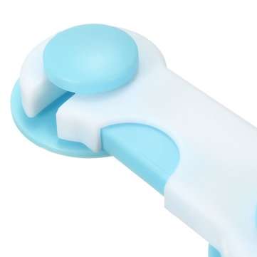 10Pcs Safe Lock Blue&White Plastic for Cupboard Door Drawers Security with Glue
