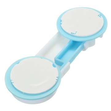 10Pcs Safe Lock Blue&White Plastic for Cupboard Door Drawers Security with Glue