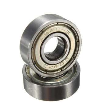 10Pcs Skateboard Groove Roller Blade Ball Bearings Wheels Silver