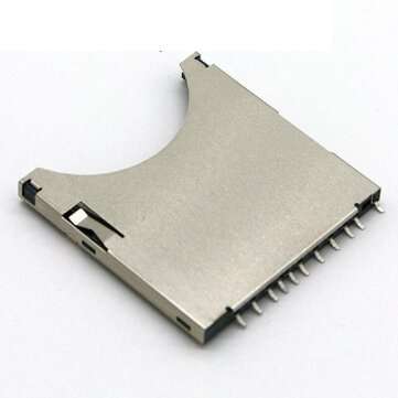 10PCS Self Elastic SD Card Holder Two in One Card Slot Memory Card Socket on Board SD Card Holder Se