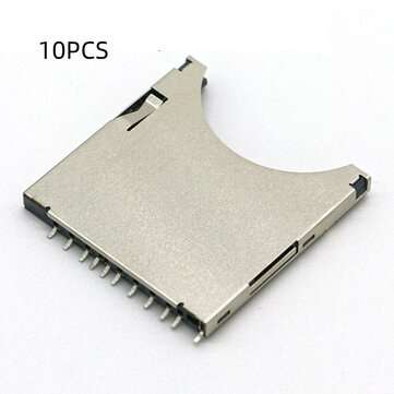 10PCS Self Elastic SD Card Holder Two in One Card Slot Memory Card Socket on Board SD Card Holder Se