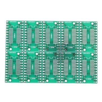10PCS SOP24 SSOP24 TSSOP24 to DIP24 PCB Pinboard SMD To DIP Adapter 0.65mm/1.27mm to 2.54mm DIP Pin